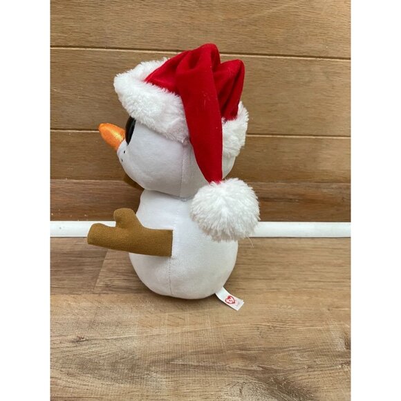 EUC Ty Beanie Boos Frosty the Snowman Plush Toy With Santa Hat 6" - Picture 2 of 3